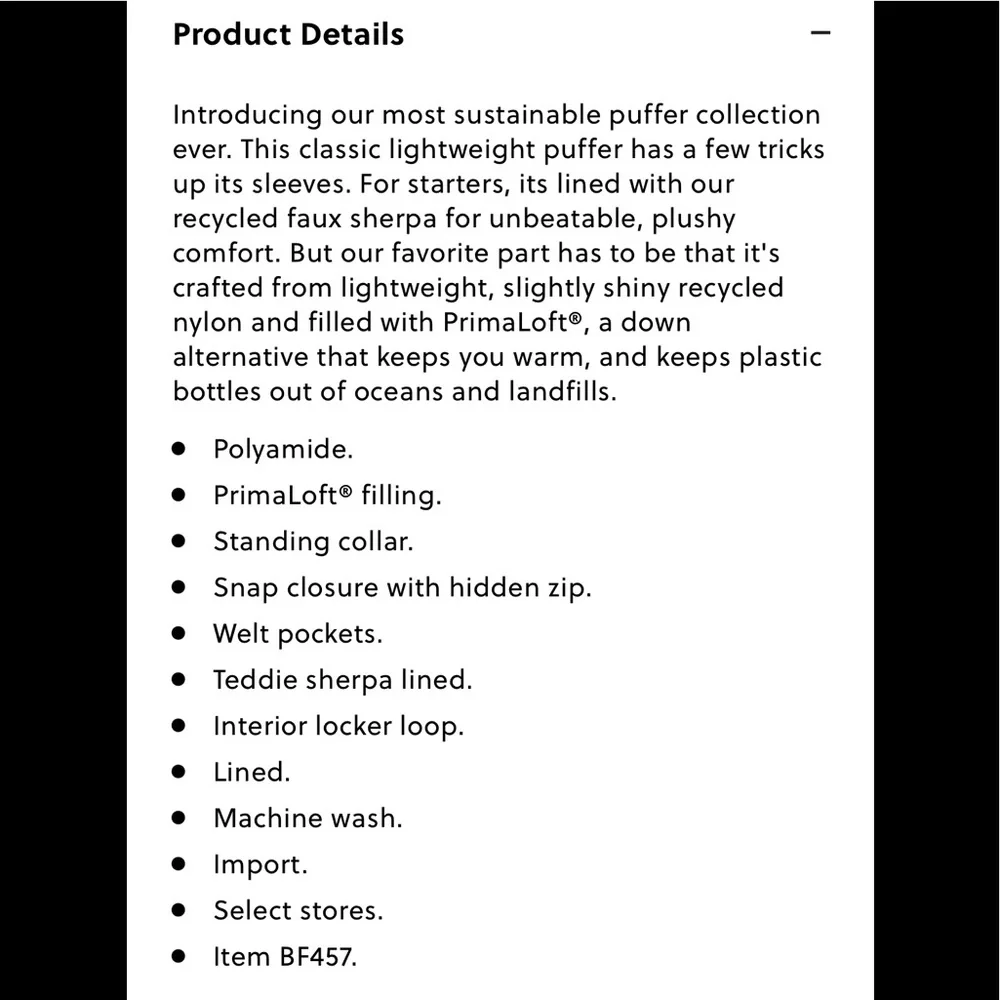 NWT J. Crew Sherpa-lined puffer with Prima Loft. - Picture 7 of 12